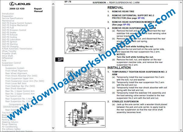 Lexus GS 430 workshop manual